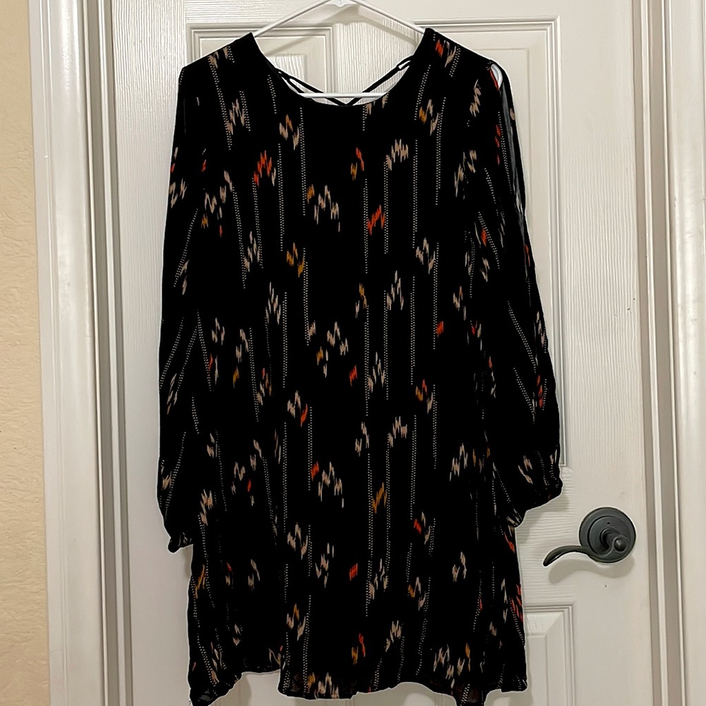 Long sleeve, flowy mini dress